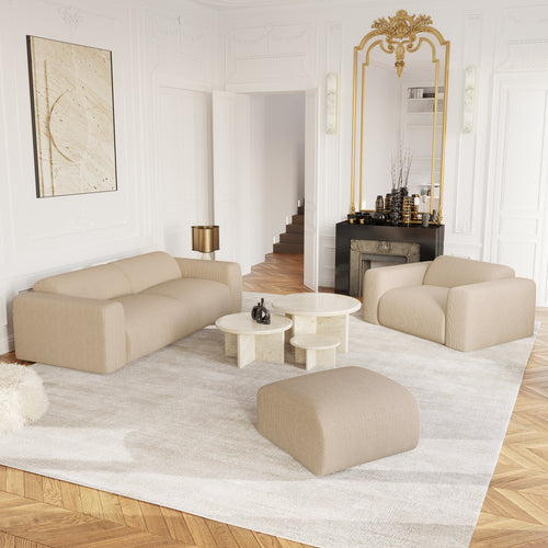 Sia Home - Fauteuils MYRA - Corduroy - Beige - 130cm - vtwonen shop