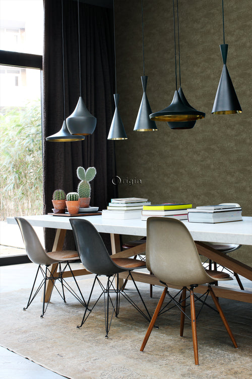 Origin Wallcoverings behang natuursteen met craquelé effect olijfgroen - 53 cm x 10,05 m - 347560 - vtwonen shop