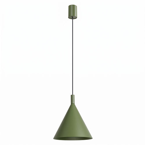 Sollux Lighting Hanglamp NOX 25 olijfgroen - 24,5x24,5x140cm