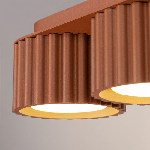 Sollux Lighting Plafondlamp AURA 3 rode oker Gx53 - 32,5x10x8cm