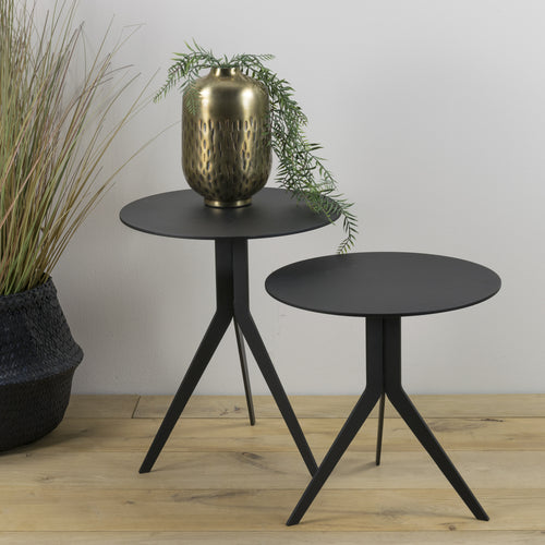 Spinder Design bijzettafel Daley Low - Zwart - Ø 38 - vtwonen shop