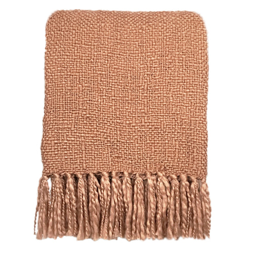 Malagoon plaid Solid - brush roze - 125x150cm