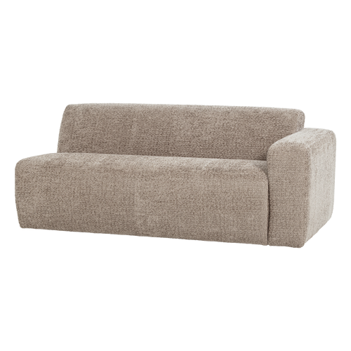 WOOOD 2-zits bank arm rechts Mojo Base - Wollig - Donkerzand - 74x185x97
