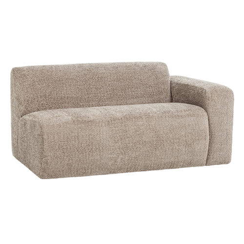 WOOOD 1,5-zits bank arm rechts Mojo Base - Wollig - Donkerzand - 74x145x97