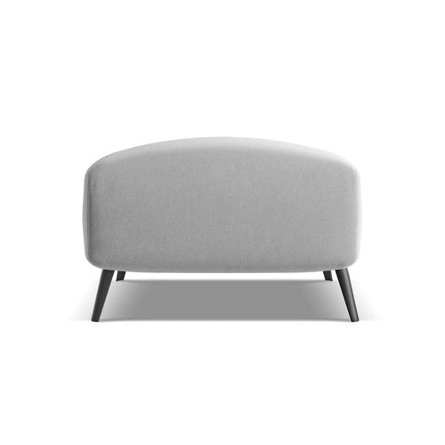 LaMiaSofa Poef Genova - velours - grijs - 65x65x44