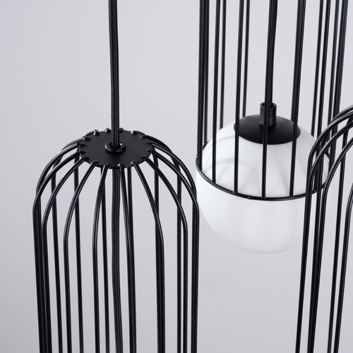 Sollux Lighting Hanglamp BRINA 3P zwart - 34x34x115cm