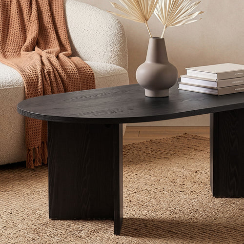 Calicosy - IRIS Ovale salontafel L119 cm - Kasjmier - 60x119x39,8 cm