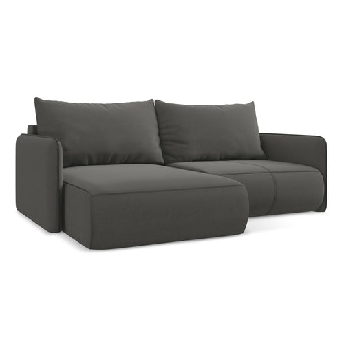 LaMiaSofa hoekbank links Palermo - velours - staal - 207x148x86
