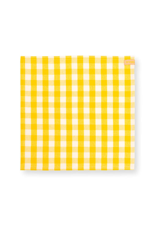 Pip Studio - Servetten Check - Geel - 40x40 cm - Set van 4
