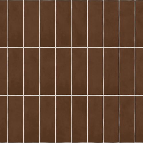 ESTAhome behang tegelmotief donkerbruin - 50 x 900 cm - 131533 - vtwonen shop