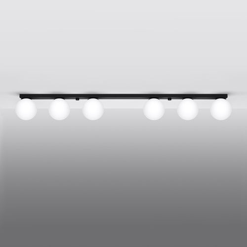 Sollux Lighting Plafondlamp YOLI 6 zwart - 120x12x14,5cm