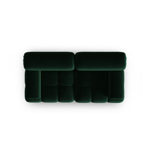 Cosmopolitan Design - Modulaire bank Cortina 2-zits, flueel flessengroen - 94x188x70cm