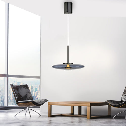 Neuhaus PURE hanglamp E-Vitrum - 1 lichts - 45  x 240   cm - antraciet