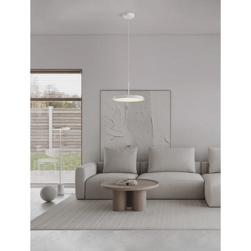 Nova Luce OPHELIA Geïntegreerde LED-vloerlamp mat wit/fineer LED 27W 2199lm 3000K