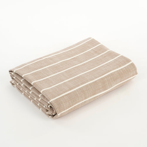 Mica Decorations  Alivo Tafelkleed - L250 x B140 cm - Organisch Katoen - Beige, Wit
