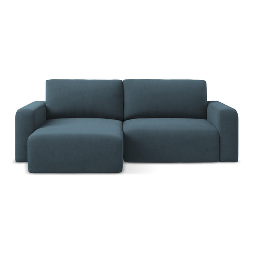LaMiaSofa hoekbank links Ostia - textuurstof - jeans - 244x149x79