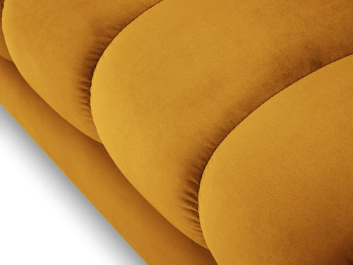 Cosmopolitan Design linker meridiaan Bali flueel, geel - 185x102x75cm
