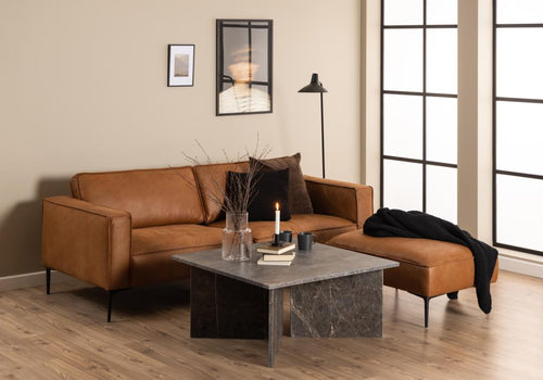 Loff Design Salontafel Jukaa - 90 x 90 cm - Bruin marmer - vtwonen shop