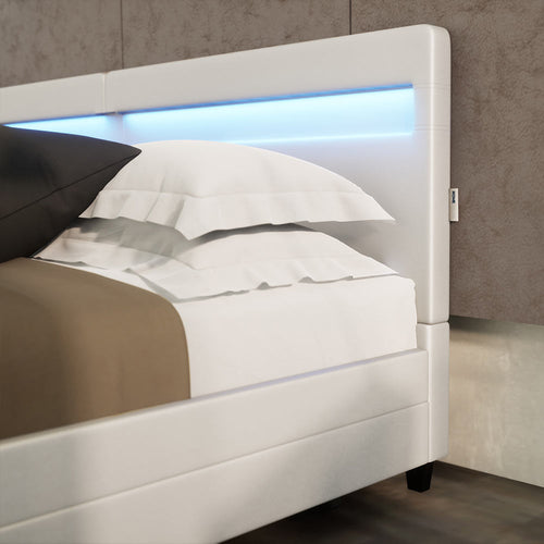 Home Deluxe LED-bed NUBE Wit
