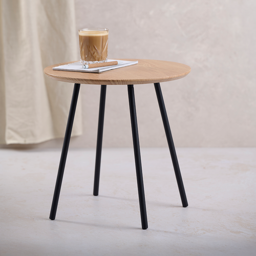 Lisomme Jolijn Ronde Houten Bijzettafel Ø 40 cm - Naturel - vtwonen shop