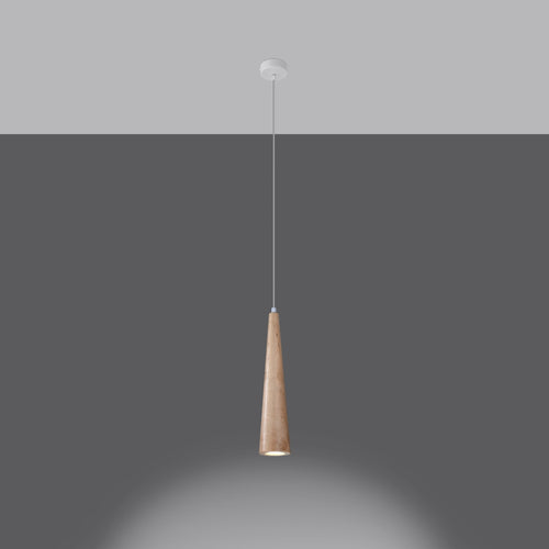 Sollux Lighting Hanglamp SULA 1 naturel hout - 8x8x120cm