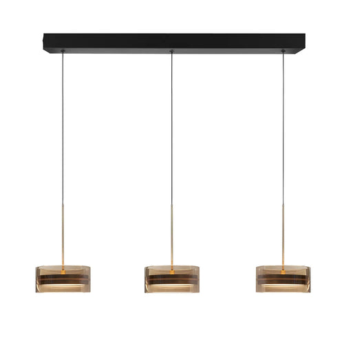 Highlight hanglamp Enzo - 3 lichts - 95  x 160   cm - zwart