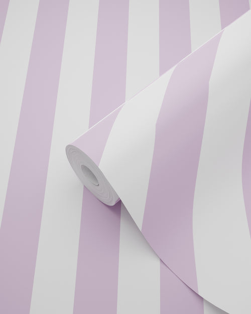 ESTAhome behang strepen lila paars en wit - 53 cm x 10.05 m - 139952 - vtwonen shop