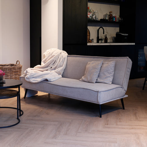 Giga Meubel Slaapbank Mali - Beige Stof - 181x83x81cm