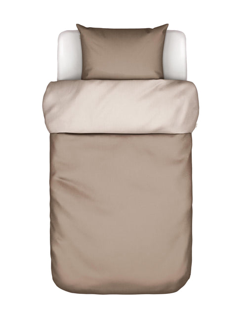 Marc O'Polo Erla dekbedovertrek - Eenpersoons – 140x200/220 cm - Earth taupe