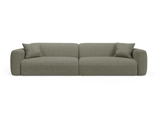 Cosmopolitan Design Modulaire bank Strino 4-zits, structurele stof donker olijfgroen - 98x240x78cm