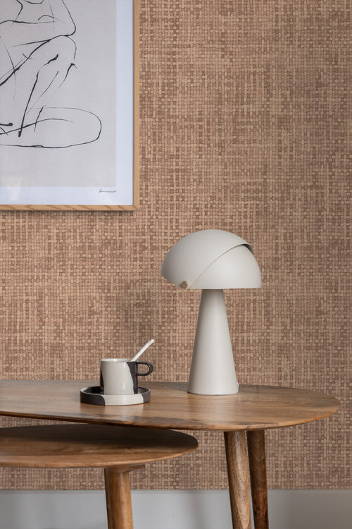 Origin Wallcoverings behang geweven linnenstructuur bruin - 50 x 900 cm - 348052