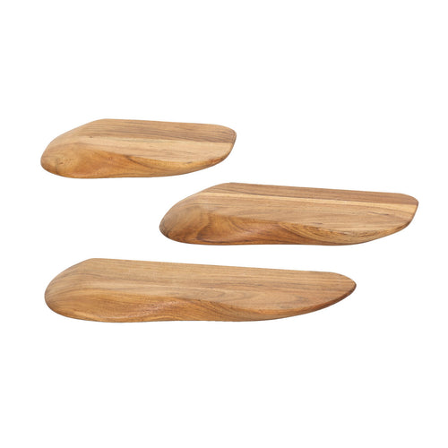 Giga Meubel Wandschap Organic - Acaciahout - Set van 3 - 50x20x4cm
