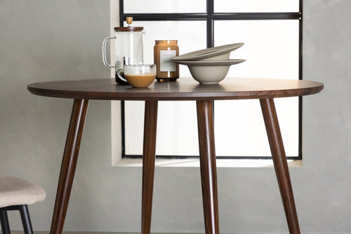 Rebellenclub Eetkamertafel Havdhem - ø100 cm - Walnoot - vtwonen shop