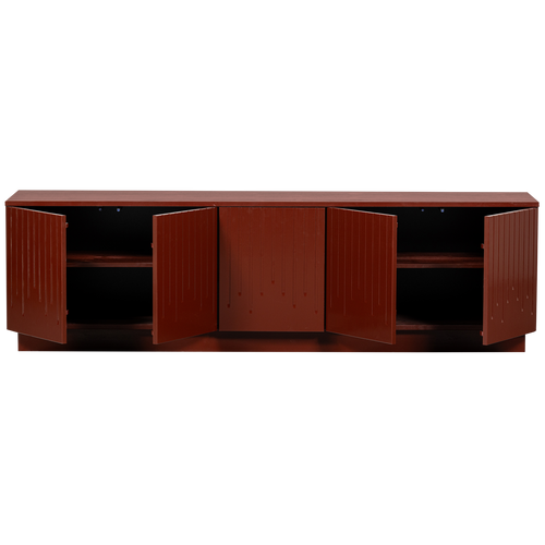 BePureHome tv-meubel Pencil - Grenen - Merlot Gloss - 52x180x40 - vtwonen shop