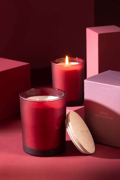 J-Line geurkaars Accords Essentiels - Rose Séduisante - rood - 38U