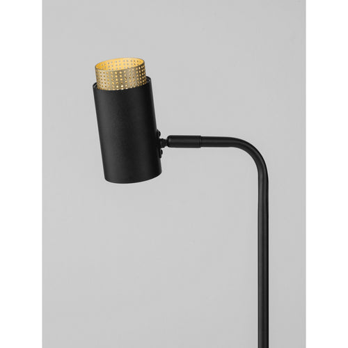 Nova Luce NESSI Bureaulamp Sandy Black, gouden LED GU10 1x10W