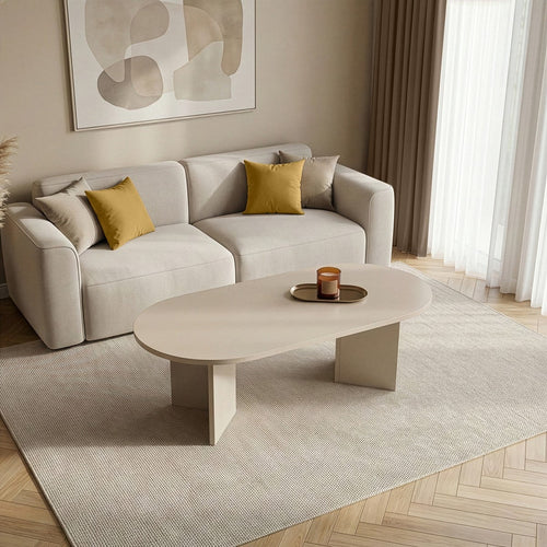 Calicosy - IRIS Ovale salontafel L119 cm - Kasjmier - 60x119x39,8 cm