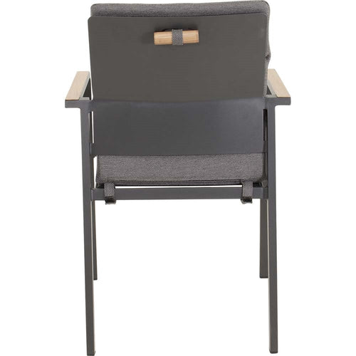 Lesli Living bistrostoel Sorapa - grijs - 55x61x86,5cm - set van 4