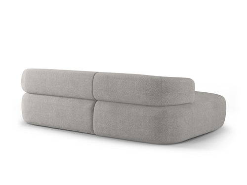 Micadoni linker hoekbank Jenny 5-zits, boucle lichtgrijs - 145x225x73cm