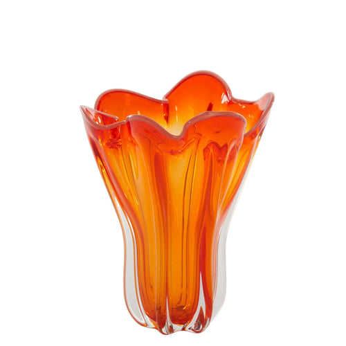 Light & Living vaas Kazuno - oranje - Ø26cm