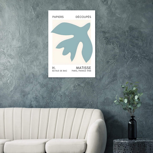 Artfulprints Poster Matisse – Floating forms turquoise   - 70x100 cm - Turquoise