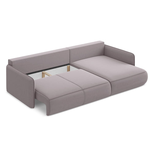 LaMiaSofa hoekbank rechts Palermo - velours - lavendel - 240x148x86