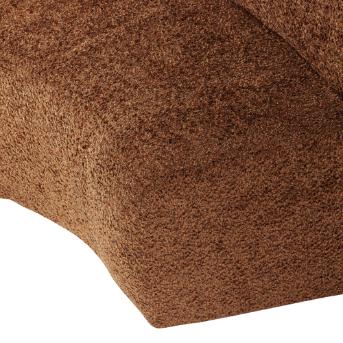 WOOOD eetbank halfronde hoek rug Mojo Base - Wollig - Roestbruin - 83x152x76
