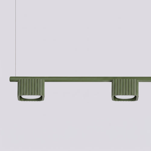 Sollux Lighting Kroonluchter RIFF 4 olijfgroen Gx53 - 122x10x208cm