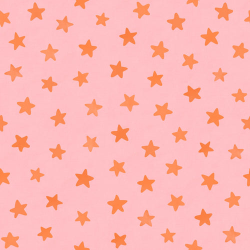 ESTAhome behang sterretjes roze en oranje - 50 x 900 cm - 131711