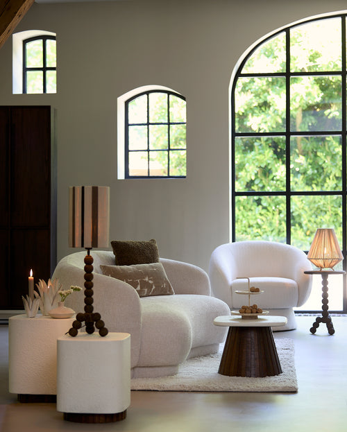 Light & Living bijzettafel OKATO - Ø45x35cm - wit - vtwonen shop