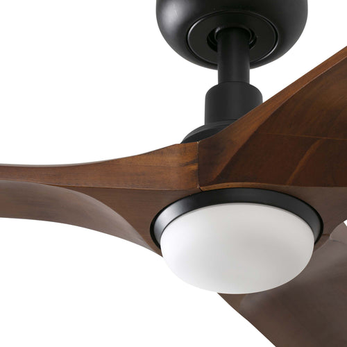 Faro HEYWOOD Kleine led-witte, lichthouten DC-plafondventilator met 6 snelheden