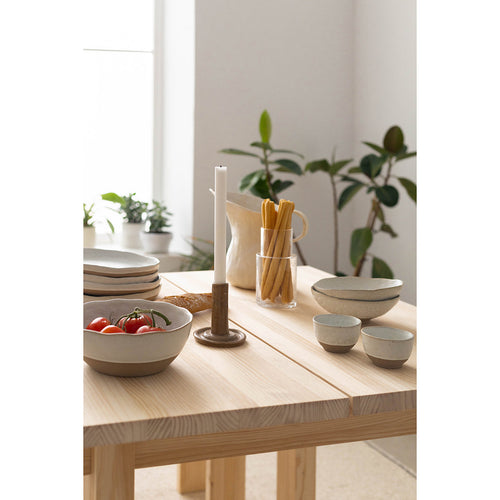 Naan Furniture Eettafel Pals - Natuurlijk ongelakt massief hout - 4 personen - 90 cm - vtwonen shop