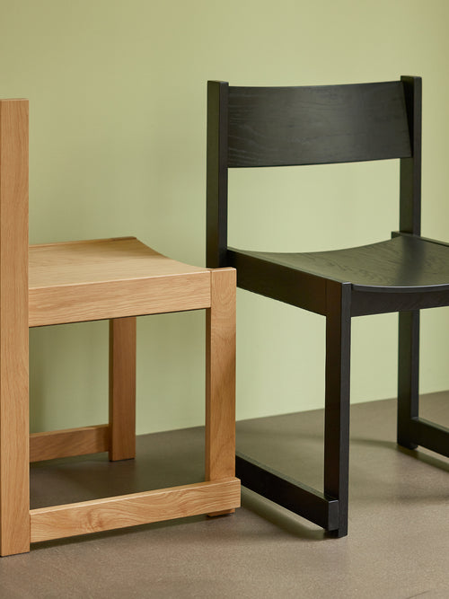 Hübsch eetstoel Forma - eikenfineer/eikenhout/multiplex - 50x50xh80cm - vtwonen shop