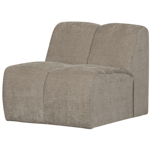 WOOOD 1-zits bank Mojo - Ribstof - Donker Zand - 74x80x97 - vtwonen shop